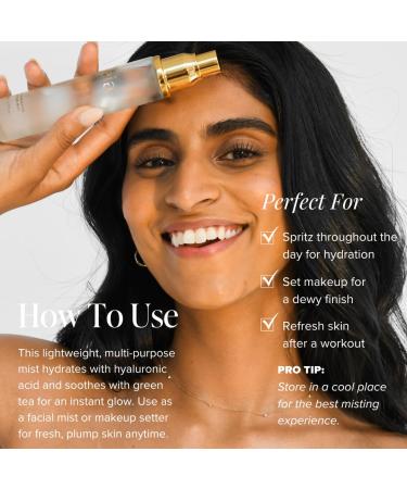 Beia Setting Spray with Hyaluronic Acid for Sensitive Skin - Hydrating Face Mist for Early Morning & Post Shower Glow - Moisturizing Finishing Spray for Makeup - Non Comedogenic Travel Size 0.5 Fl Oz 0.5 Fl Oz (Pack of 1) - Buy Online on GoSupps.com