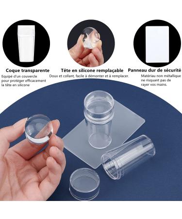 Norhogo Nail Art Stamper & Scraper Set - 2PCs Silicon Nail Stamp for DIY Manicure French Nails and UV Gel/Acrylic Designs - Buy Online on GoSupps.com