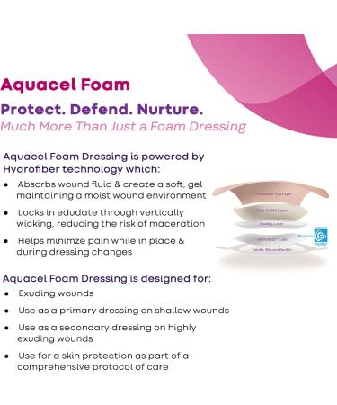 ConvaTec AQUACEL Foam 4x4 Square with Silicone Gel Adhesive - Waterproof Wound Dressing (Box of 10) - International Shipping Available - Buy Online on GoSupps.com