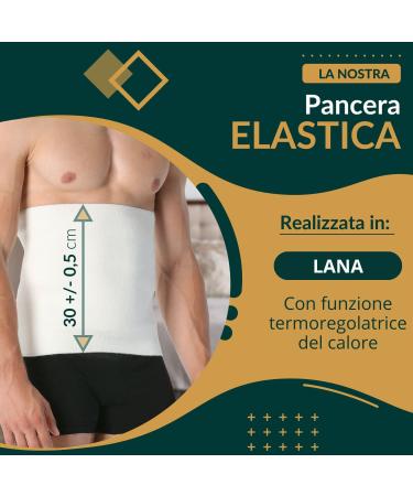 Easy8 M Abdominal belt for women and men wool warm abdominal belt abdominal band thermal abdominal band elastic back pain abdomen M White 1 - Buy Online on GoSupps.com