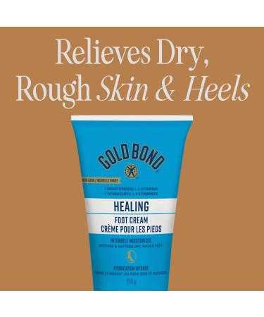 Gold Bond Healing Foot Cream 113g Tube Non-Greasy Moisturizing Foot Cream for Dry Cracked Feet and Heels With Jojoba Aloe and Vitamin A E and C - Buy Online on GoSupps.com