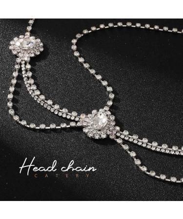 Runmi Rhinestone Head Chain - Gold Crystal Hairpiece & Wedding Hair Accessories for Women & Girls - Buy Online on GoSupps.com