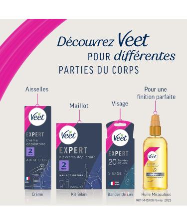 VEET EXPERT - Hair Removal Cream for Stubborn Hair - Body & Legs - Works in 2min - Pack of 4x200ml - Buy Online on GoSupps.com