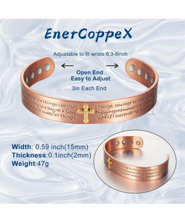 Shop EneroppeX Coppe Magnetic Bracelet for Women Stylish Cuff Bangles & Magnetic Therapy Jewelry | Free International Shipping - Buy Online on GoSupps.com