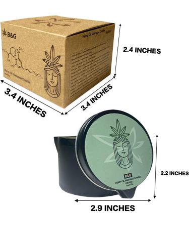 B & G Hemp Oil Candle - Stress Relief Massage Oil Candle for Home Spa - Highly Scented 6Oz - Buy Online on GoSupps.com