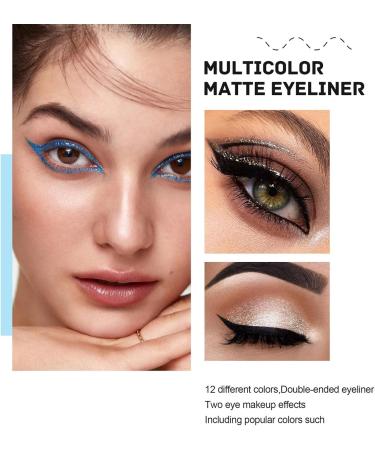 Liquid Eyeliner Colorful Set | 6-Color Matte Liquid Eyeliner Set Colorful Neon Eyeliner Pencil Pigmented Waterproof Smudgeproof Long Lasting Gel Eye Liner Makeup Kit for Women Frifer B - Buy Online on GoSupps.com