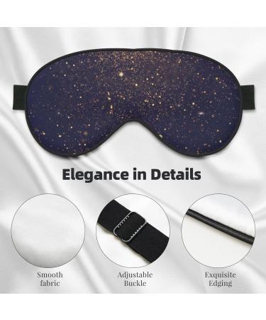 Gold Black Glitter Sleep Eye Mask | Soft Blindfold for Travel & Night Sleeping - Buy Online on GoSupps.com