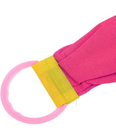 Exfoliating Bath Washcloth - Deep Cleansing Back Scrubber for Men & Women | Long Shower Scrubber with Handles (Pink) - International Shipping Available - Buy Online on GoSupps.com