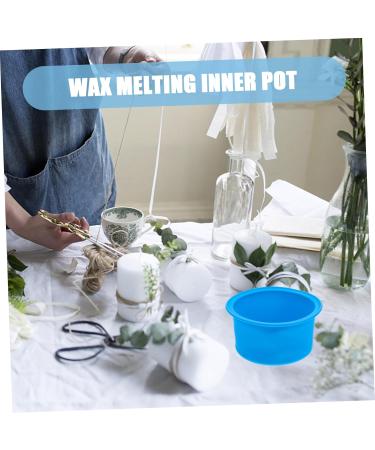 3pcs Melting Wax Bowl Set - Silica Gel with Metal Liner - 12x12cm - Blue | International Shipping - Buy Online on GoSupps.com