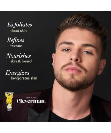 Cleverman Face and Beard Scrub 100ml | Invigorating Peppermint Cleanser for Calm Skin & Exfoliation | Nourishing Organic Triple-Oil System | Energizing 3.38 Fl Oz - Buy Online on GoSupps.com