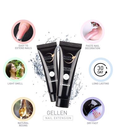GELLEN Poly Nail Gel Kit - 6 Colors Extension Set for Acrylic Nails | Manicure Tools & Technician Starter Gift for Women - Buy Online on GoSupps.com