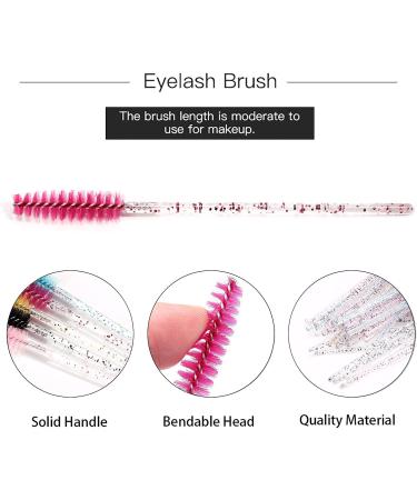 MSQ 60 PCS Disposable Eyelash Brushes - Lightweight Mascara Wands for Lash Extensions and Makeup - Multi-Colored - Buy Online on GoSupps.com