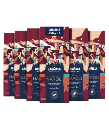 Lavazza, Tales of Napoli, Coffee Beans, 1.5 kg, for Automatic Coffee Machines, Cocoa and Caramel Notes, Arabica and Robusta,