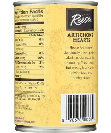 Reese Delicate Baby Artichoke Hearts - 14 oz (Pack of 12) - Gourmet Canned Vegetables - Buy Online on GoSupps.com
