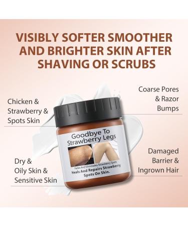 Strawberry Legs Treatment Cream For Women Keratosis Pilaris Lotion Chicken Skin Treatment Moisturizing Strawberry Skin Smooth Radiant Skin Care Solution Exfoliating Body Cream 120G - Buy Online on GoSupps.com