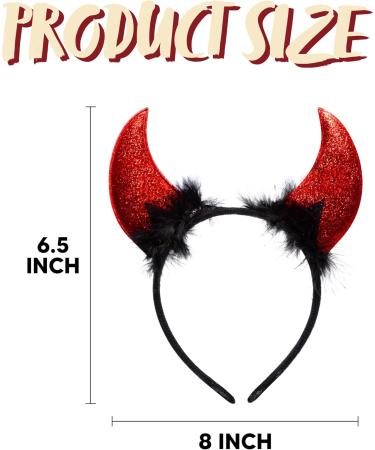 Spooktacular Creations Halloween Devil Horns Headband Demon Horns Headwear Red Devil Horns Red Devil Costume Accessories for Kids Women Men Halloween Costume Cosplay Party Halloween Party Favors - Buy Online on GoSupps.com