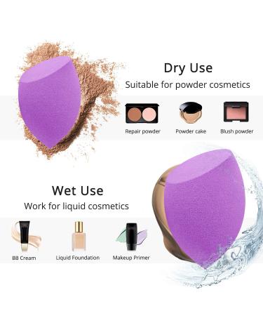 BEAKEY 5 Pcs Oblique Cut Makeup Sponge Set - Beauty Sponge for Liquid, Cream, and Powder Makeup - Multi-colored Sponges - Buy Online on GoSupps.com