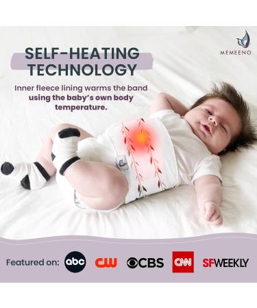 Baby Belly Band for Gas & Colic Relief - Self Heating Tummy Wrap for Newborns | Colic Belt & Gas Wrap - Soft Feathers Design - Buy Online on GoSupps.com