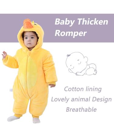COOKY.D Baby Animal Hooded Winter Romper | Duck Snowsuit Coat for Newborn 6-12 Months - Buy Online on GoSupps.com