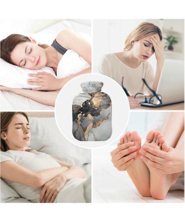 Luxury Marble Hot Water Bottle with Cover - Pain Relief & Heating Bag for Pregnant Women - 1L International Shipping - Buy Online on GoSupps.com