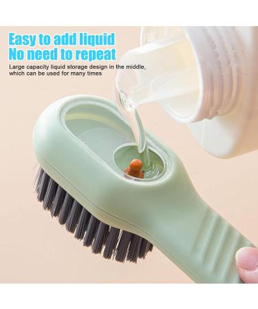 2Pcs Automatic Liquid Adding Cleaning Brush Set - Ideal for Shoes, Clothes, Bathroom, Kitchen - Soft Bristles - Household Essential - Buy Online on GoSupps.com