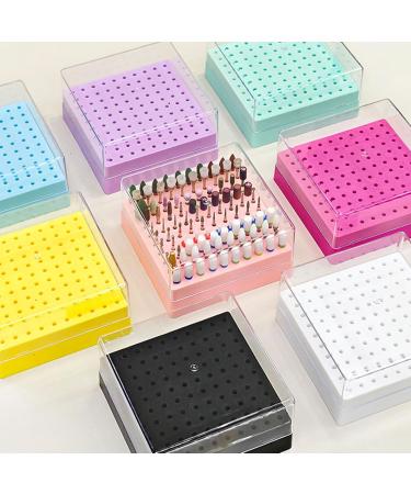 Bo te de rangement transparente pour manucure 100 trous - Bo te de rangement pratique pour manucure - Pour techniciens des ongles - Buy Online on GoSupps.com
