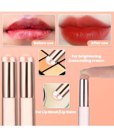 2 Pcs Silicone Lip Brush Applicator Set - Reusable Lip Mask and Balm Tool for Lipstick Lip Balm Lip Gloss & Concealer - Pink Head Brushes for Perfect Lips - Buy Online on GoSupps.com