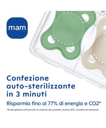 Buy MAM Original Pacifiers Set of 2 | Skinsoft Silicone Pacifier Cover | 2-6 Months | Neutral Colors - International Shipping - Buy Online on GoSupps.com