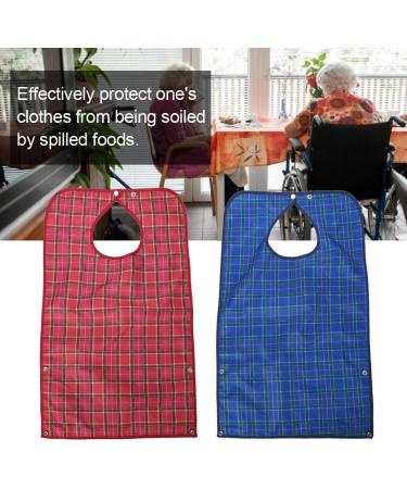 Adult Bibs 2 Pack Waterproof Apron Set for Men Women for Eating with Adjustable Strap Washable Reusable Large Terry Cloth for Elderly Seniors and Disabled Extra Long Clothing Protector - Buy Online on GoSupps.com