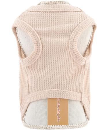 SMALLLEE_LUCKY_STORE Cute Bear Waffle Knit Tank Top Puppy T-shirt for Small Dogs Cats Boy Girl Stretchy Tee Shirt Vest Yorkie Chihuahua Pet Summer Clothes Cream S S cream - Buy Online on GoSupps.com