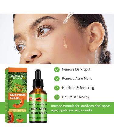 Kojic Acid Face Serum 30ml- Papaya Serum for Face - Dark Spot Remover Face Oil - Face Care Serum for Women - Face Essence for Moisturization Anti-Aging Wrinkles - Buy Online on GoSupps.com