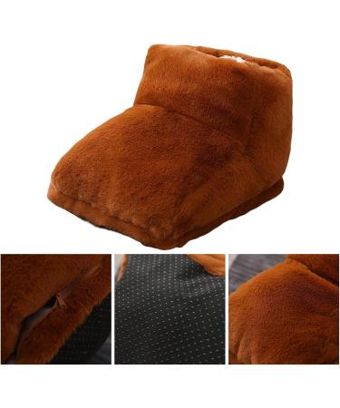 Ulafbwur USB Foot Warmer - Automatic Electric Heating Pillow for Home 3 Gear Temperature Settings Plush Thermal Insulation Brown - Buy Online on GoSupps.com