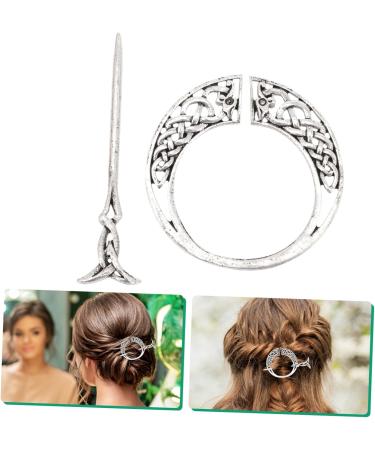 MAGICLULU Vintage Viking Hairpins Metal Knot Hairpin Alloy Slide Hair Clip Hair Barrette Hair Bun Stick Viking Hair Stick Viking Hair Accessories Alloy Knot Hair Clip Metal Knot Hair Clip - Buy Online on GoSupps.com