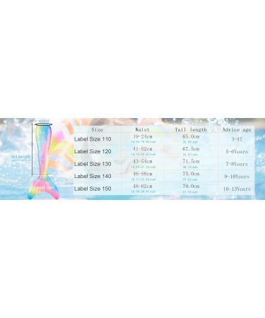 Shepretty Mermaid Tail for Kids - Swim with Mermaid Fin 3-M9 130 | Perfect for Pool & Beach Fun - Buy Online on GoSupps.com