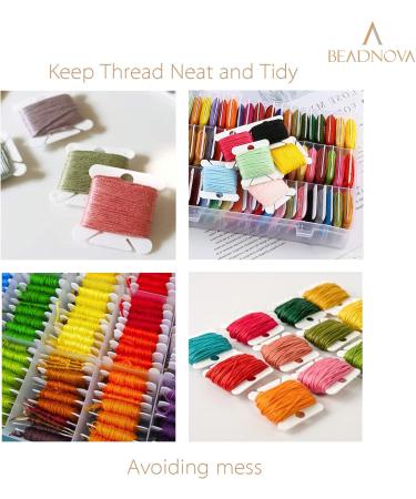 BEADNOVA 150pcs Embroidery Floss Bobbins - Thread Holder for Cross Stitch & Sewing - Buy Online on GoSupps.com