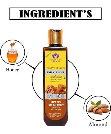 Blessfull Healing Organic Honey & Almond Hair Cleanser | Shampoo 200 ML (Packing May Vary) - Buy Online on GoSupps.com