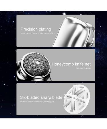 Mini Portable Electric Shaver - Washable Razor for Men, USB Rechargeable - Easy One-Button Use - Ideal for Home, Car, Travel - Silver - Buy Online on GoSupps.com