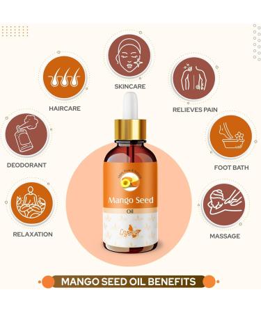 Crysalis Mango Seed (Mangifera Indica) |Natural Undiluted Carrier Organic Standard/Cold Pressed Seed Oil for Glowing Skin and Healthy Hair Nourished Face - 15Ml with Dropper Mango Seed 15 ml (Pack of 1) - Buy Online on GoSupps.com