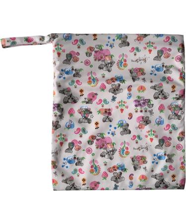 MUMBABY Wet Dry Bag for Baby Cloth Diaper Nappy Bag Reusable with Two Zippered Pockets (Koala) - Buy Online on GoSupps.com