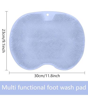 Mecctuck Foot Massage Device & Back Scrubber - Non-Slip Silicone Massage Pad for Relaxation & Shower Use - Soothing Blue - Buy Online on GoSupps.com