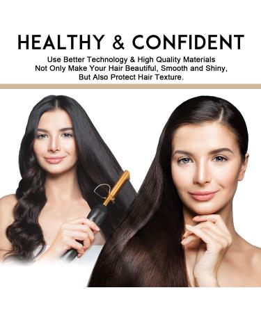 NICEMOVIC Ceramic Hot Comb Electric Heating Comb - Hair Straightener and Curling Brush for Natural Black Hair, Beard, and Wigs - Gold - Buy Online on GoSupps.com