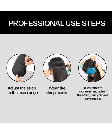 VenusCare Mulberry Silk Sleep Mask - Super Soft & Breathable Eye Mask for Men & Women - Adjustable Strap for Travel & Daytime Sleeping (Blue) - Buy Online on GoSupps.com