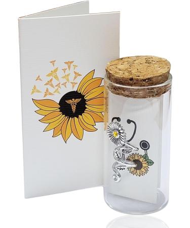 QUINNLYN & CO. Sunflower Stethoscope Charm | Positive Medical Accessory & Perfect Gift for RN Nurses | Shop Internationally - Buy Online on GoSupps.com