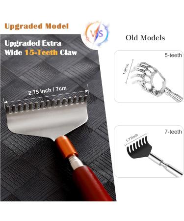 Shop Azymi Oversize Back Scratcher - Expandable with Wooden Handle & 15 Teeth Claw | Ideal for Men & Women - Durable & Effective! - Buy Online on GoSupps.com