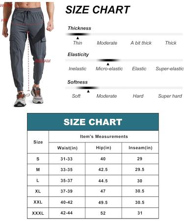 Libin Men's Lightweight Jogging & Hiking Cargo Pants - Quick Drying Outdoor Sports Trousers with Pockets (Black) - Buy Online on GoSupps.com
