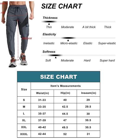 Libin Men's Lightweight Quick Dry Cargo Joggers - Black Medium | Perfect for Hiking, Running, Travel and Golf - Buy Online on GoSupps.com