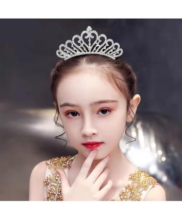 Lyellfe 6 Pack Silver Crystal Tiara Crowns for Girls - Princess Queen Rhinestone Headband Hair Accessories for Birthday Party and Proms - Buy Online on GoSupps.com