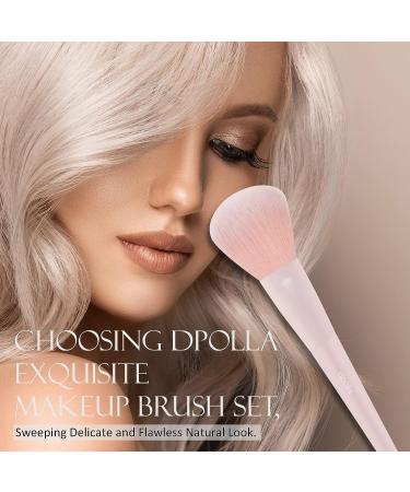 Dpolla 15Pcs Synthetic Makeup Brush Set for Professional Foundation Powders Eye shadows Blush (Pink) - Buy Online on GoSupps.com