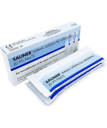 2 x Salineb Isotonic 0.9% Sodium Chloride NaCl Inhalation Solution - 20 x 2.5ml Vials - Buy Online on GoSupps.com