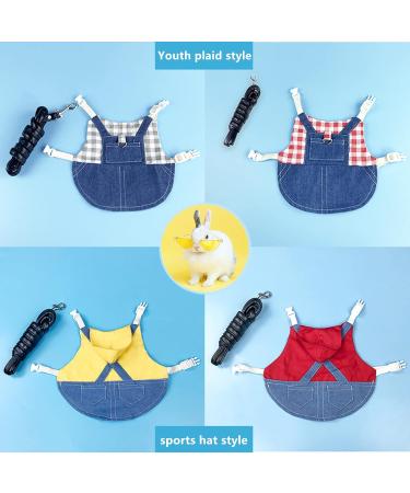 Adjustable Soft Rabbit Dishes & Leash Set for Small Pets | Perfect for Rabbits Cats & Guinea Pigs - Red (L) - Buy Online on GoSupps.com